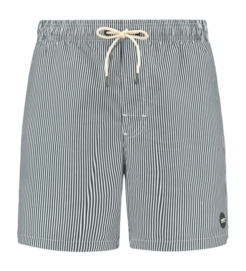 Zwembroek Shiwi Men Mike 7 Inch Green Leaf Fine Stripes