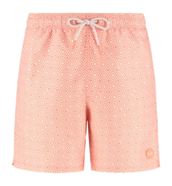 Zwembroek Shiwi Men Mike 7 Inch Orange Coral Geo Square