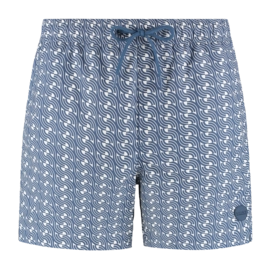 Zwembroek Shiwi Men Nate Quick Dry 5 Inch Blue Slate Geo Waves