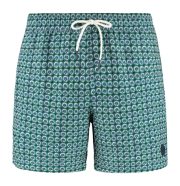 Zwembroek Shiwi Men Scott Stretch 6 Inch Green Canopy Batik Lotus