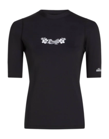 Zwemshirt O'Neill Women Skins Shortsleeve Black Out Slanke pasvorm