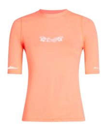 Zwemshirt O'Neill Women Skins Shortsleeve Funky Peach Nauwsluitende pasvorm