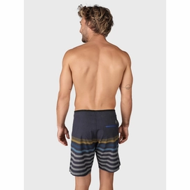 Zwemshort Men Paitor stripe blue-geel 5